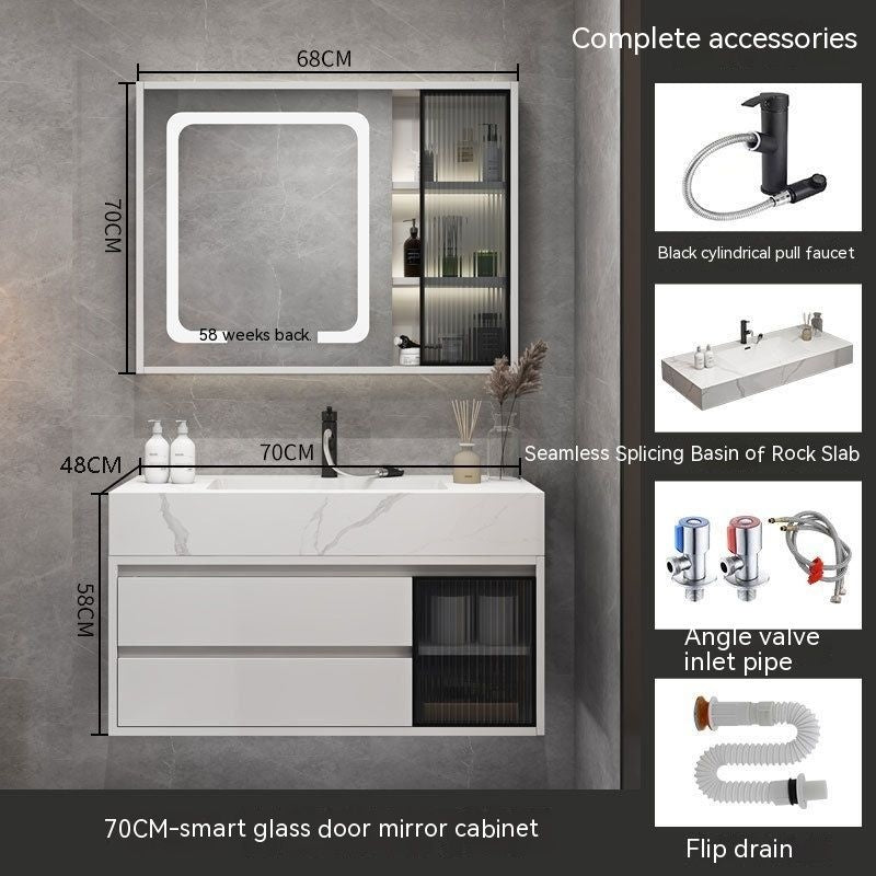 QW- Smart Bathroom, Mirror Bathroom Storage Cabinet, Basin Set