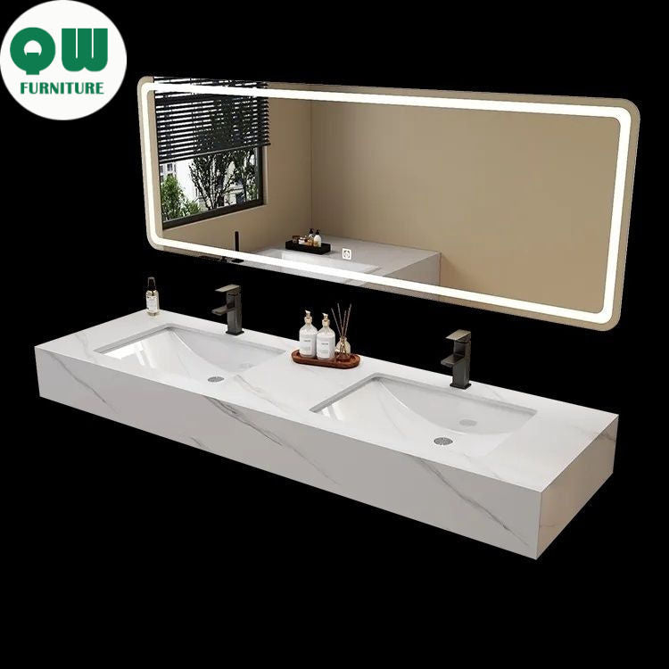 QW- Artificial Marble Sink Set, Smart Bathroom Mirror
