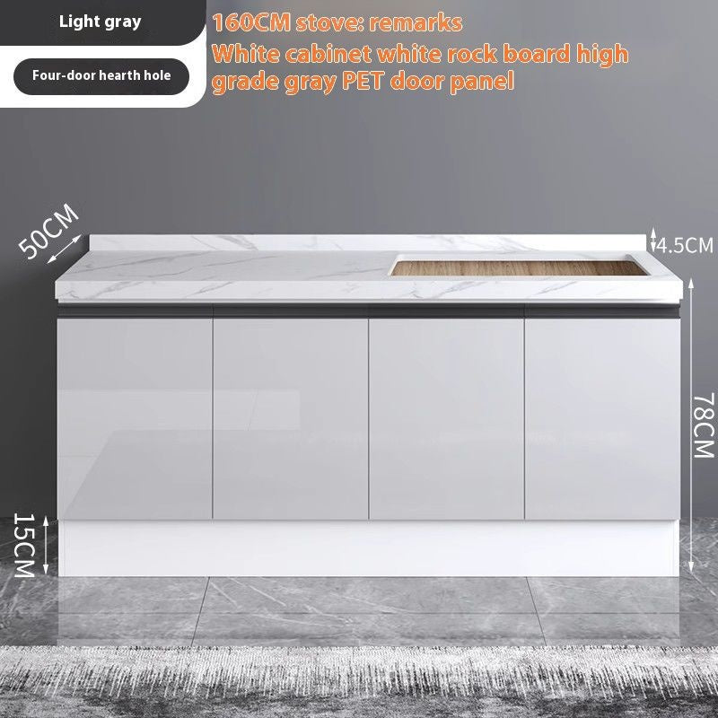 QW- Aluminum Alloy Kitchen Storage Cabinet with Free Sink