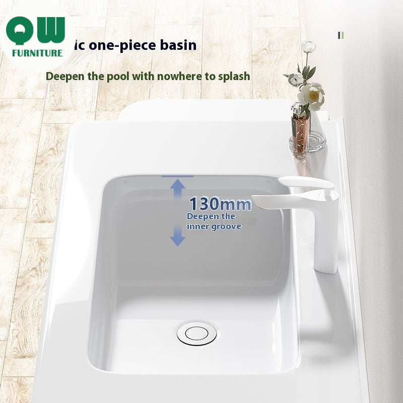 Set Kabinet Pintar Logam Aluminium QW- dengan Singki Bilik Mandi 