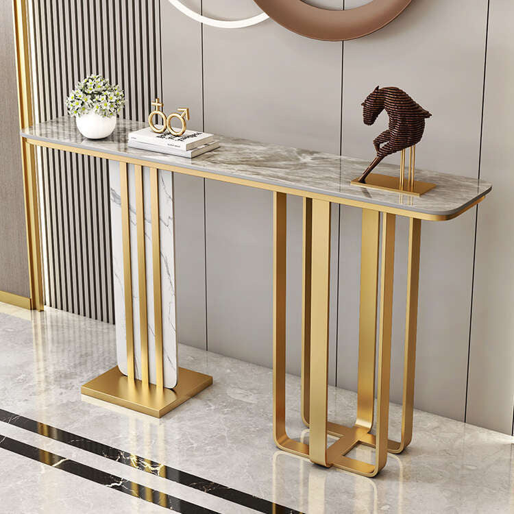 Italian style living room bar Stone entrance Wall-mounted partition table