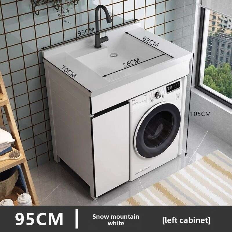 Set sinki bilik mandi aluminium QW- Kabinet simpanan bilik mandi 