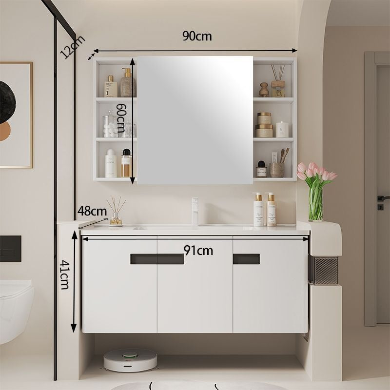 Aluminium aloi QW membuat kabinet simpanan untuk bilik mandi, kabinet cermin dan set sinki. 