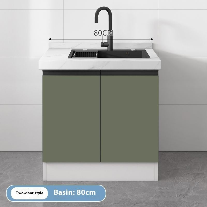 QW- Kabinet simpanan dapur, meja kerja dengan sinki