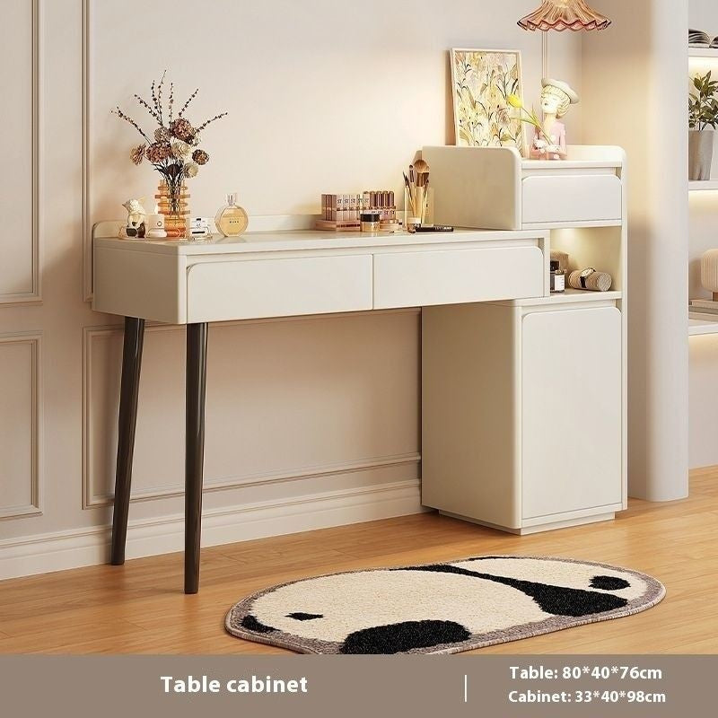 Bedroom Cream Wind Premium Makeup Cabinet Foldable Dressing Table