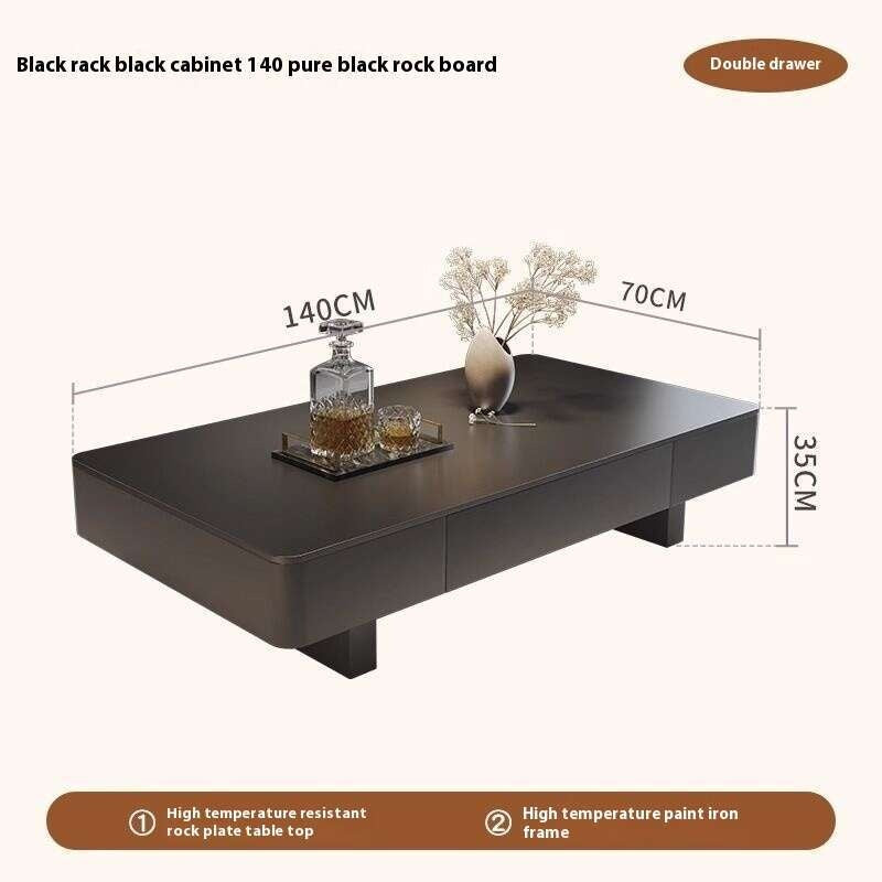 Meja Kopi Moden Ringkas Batu Segi Empat Tepat Gaya Itali untuk Ruang Tamu Mewah