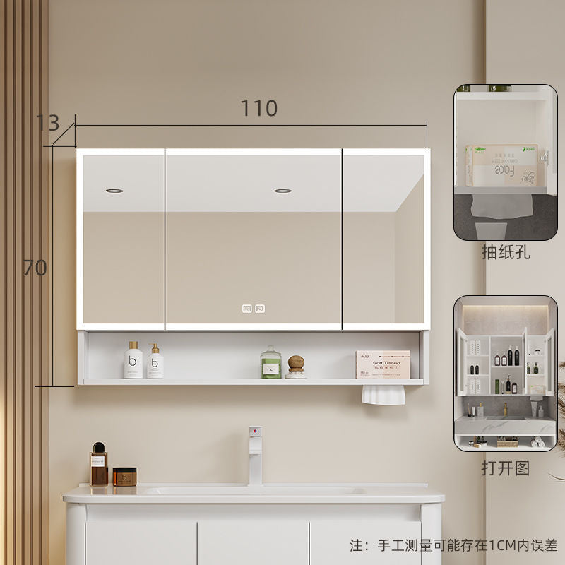 Kabinet Bilik Mandi Aloi Aluminium QW- Cermin Pintar 