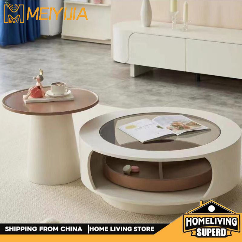 Kabinet TV Meja Kopi Fesyen Mewah Lampu Angin Nordik Pelbagai Kabinet Termasuk Cermin Kecil Gaya Moden