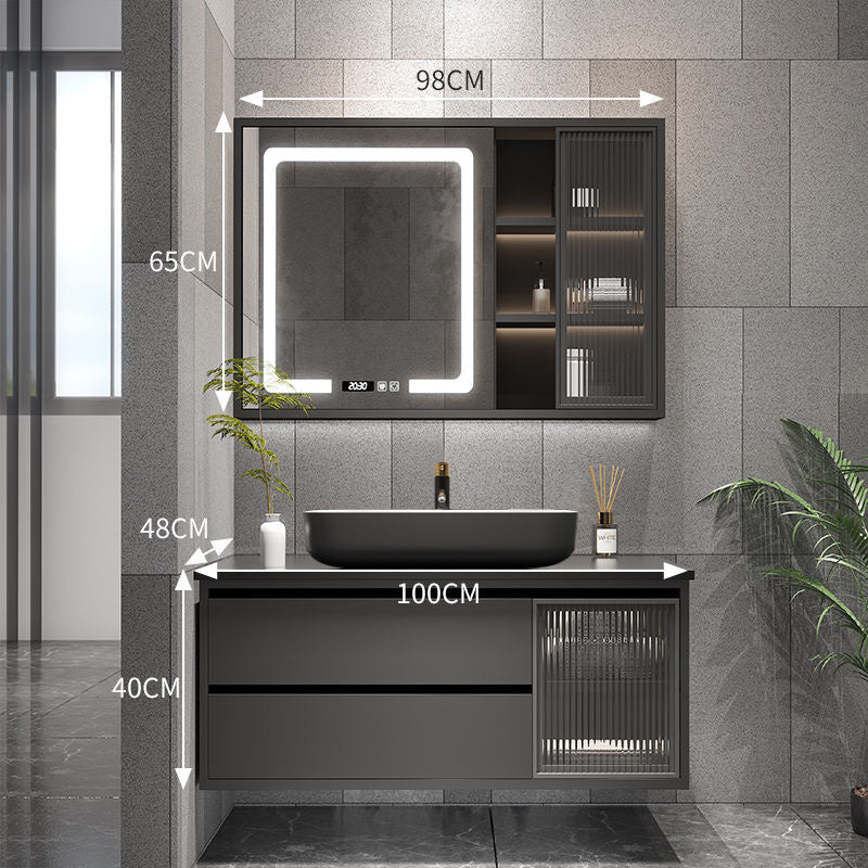QW- Bathroom Set with Sink and Mirror, Smart Mirror Cabinet