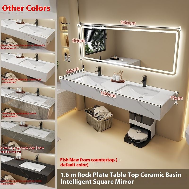 QW- Artificial Marble Sink Set, Smart Bathroom Mirror