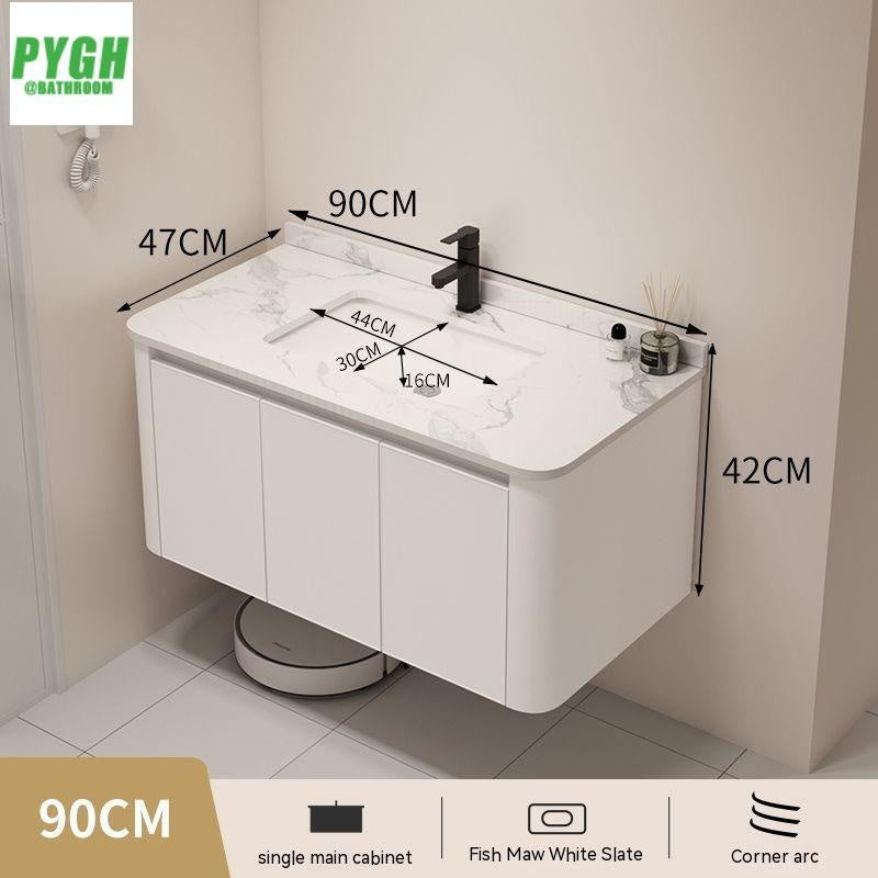 QW- Basin space aluminum integrated basin cabinet, bathroom mirror, storage cabinet