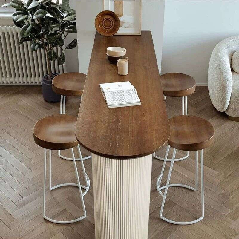 Akrilik Terapung dengan Kayu Semula Jadi Bergaya Minimalis Pepejal, Dipasang di Dinding dan Kerusi, Sofa Ruang Tamu, Partisi, Meja Bar Tinggi Kreatif