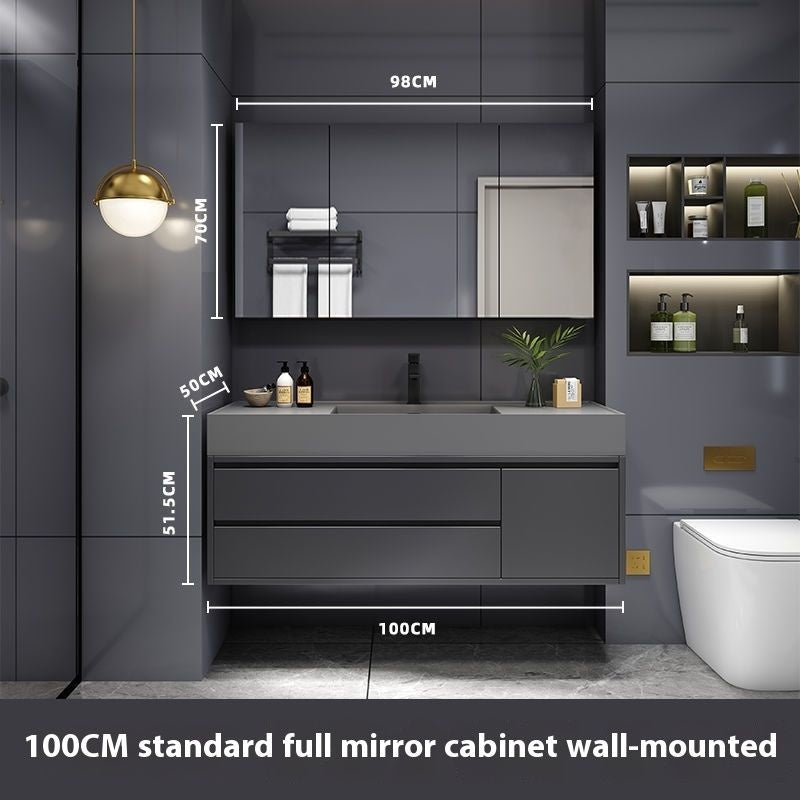 QW- Smart Mirror Real Wood Storage Bathroom Wash Cabinet
