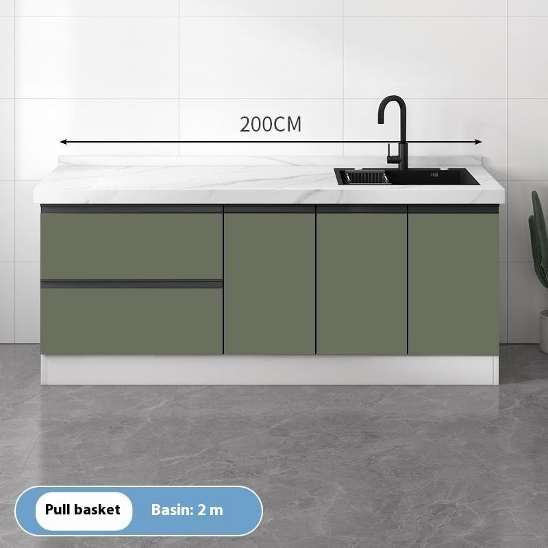QW- Kabinet simpanan dapur, meja kerja dengan sinki