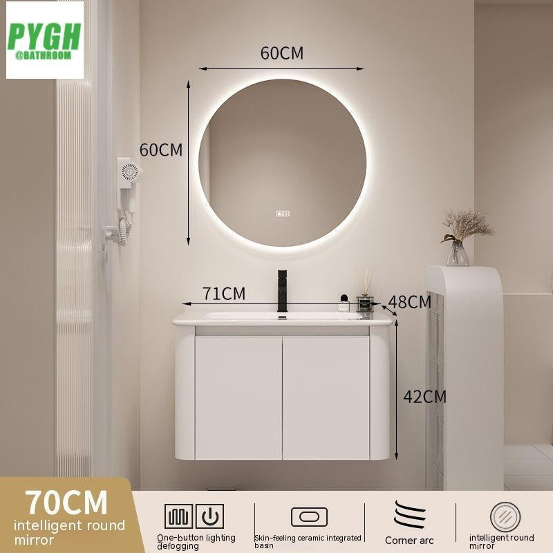 QW- Basin space aluminum integrated basin cabinet, bathroom mirror, storage cabinet