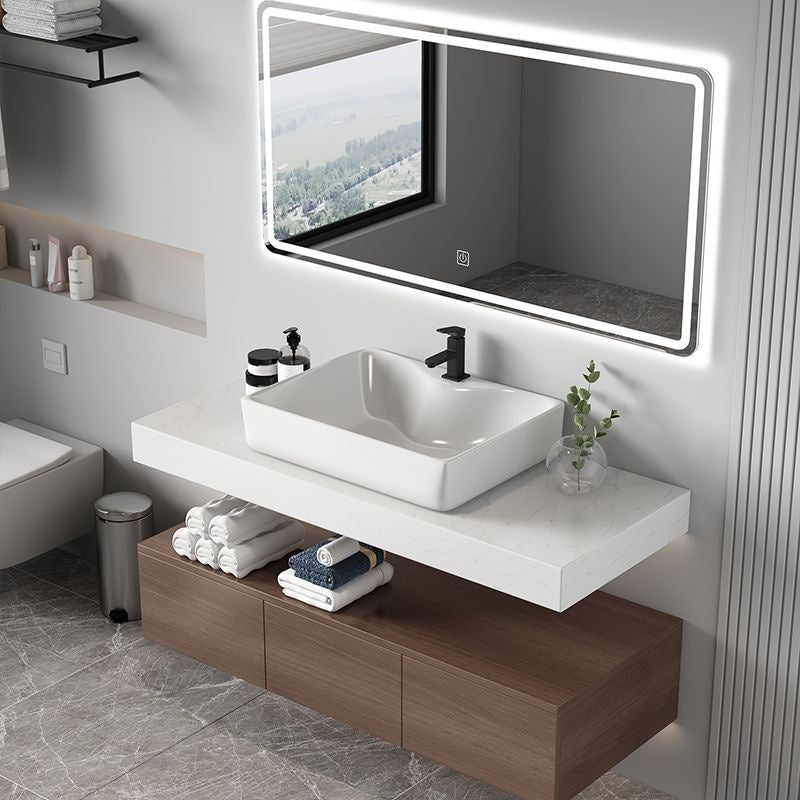 QW- Kabinet Penyimpanan Bilik Mandi, Singki, Kaunter Cermin Pintar 