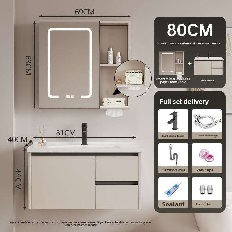 QW- Dressing table storage set, width 40 cm. Bathroom Mirror Cabinet