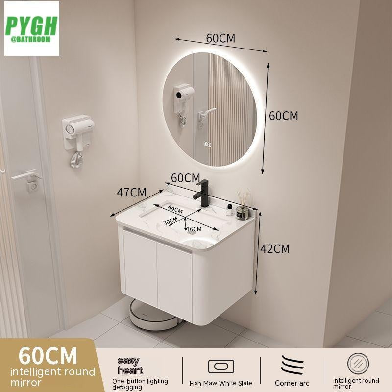 QW- Basin space aluminum integrated basin cabinet, bathroom mirror, storage cabinet