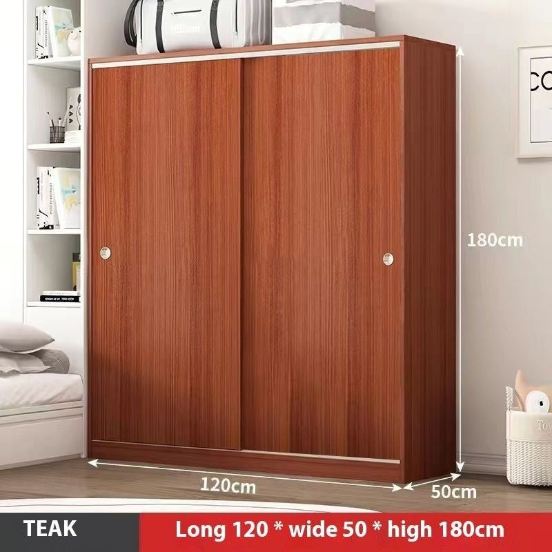 Almari Pakaian Rumah Bilik Tidur Pintu Gelongsor Kabinet Dewasa Kanak-kanak Moden Ringkas Ekonomi untuk Bilik Sewa Asrama