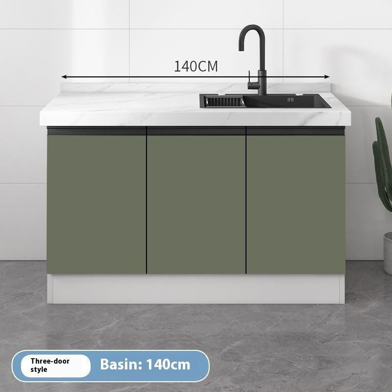 QW- Kabinet simpanan dapur, meja kerja dengan sinki