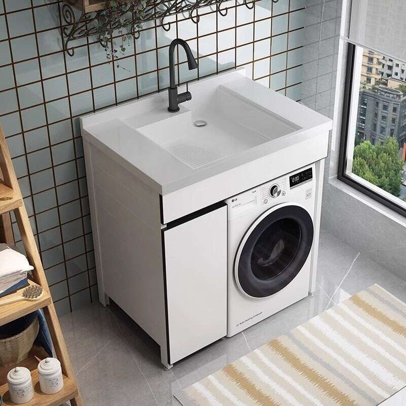 Set sinki bilik mandi aluminium QW- Kabinet simpanan bilik mandi 