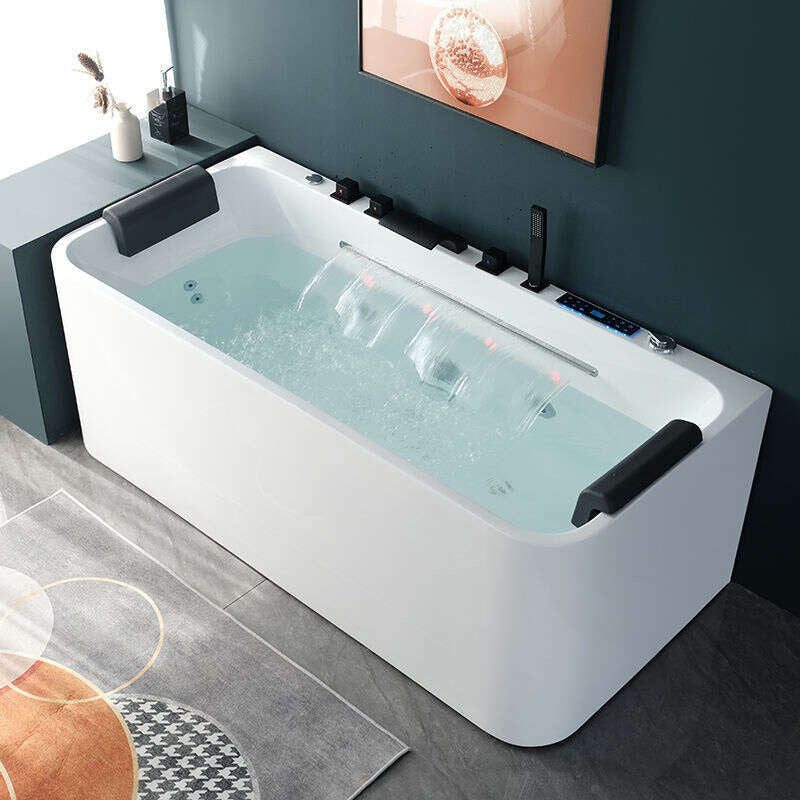QW- Acrylic Heating System Water Massage Spa Bathtub