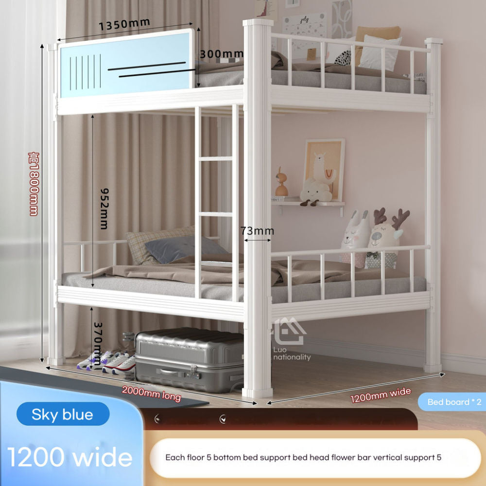 Upper bunk upper lower double beds, apartment shelves, high and low steel shelves