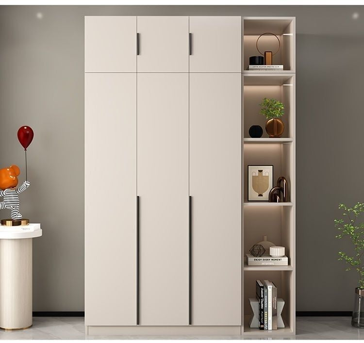 Italian Style Home Bedroom Wardrobe Cream Wind Simple Main Small Elegant Storage Cabinet Light