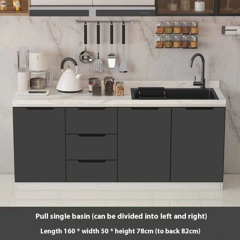 QW- Aluminum Alloy Kitchen Storage Cabinet with Free Sink