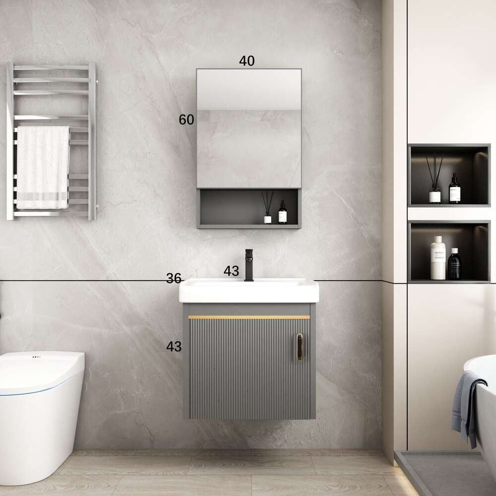 Kabinet Penyimpanan Aluminium QW- Cermin Pintar di Bilik Mandi, Singki Bilik Mandi 
