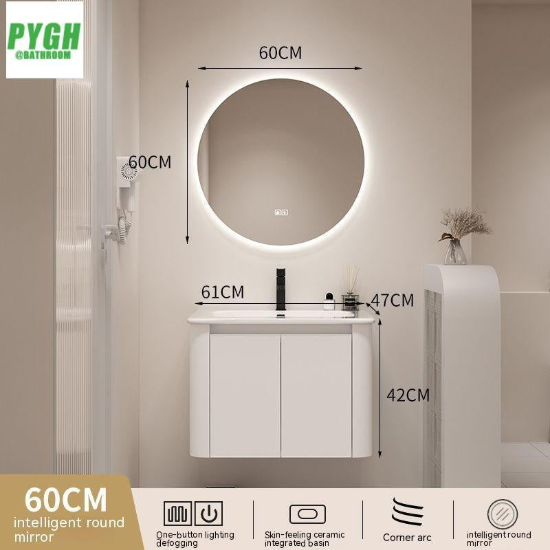 QW- Basin space aluminum integrated basin cabinet, bathroom mirror, storage cabinet