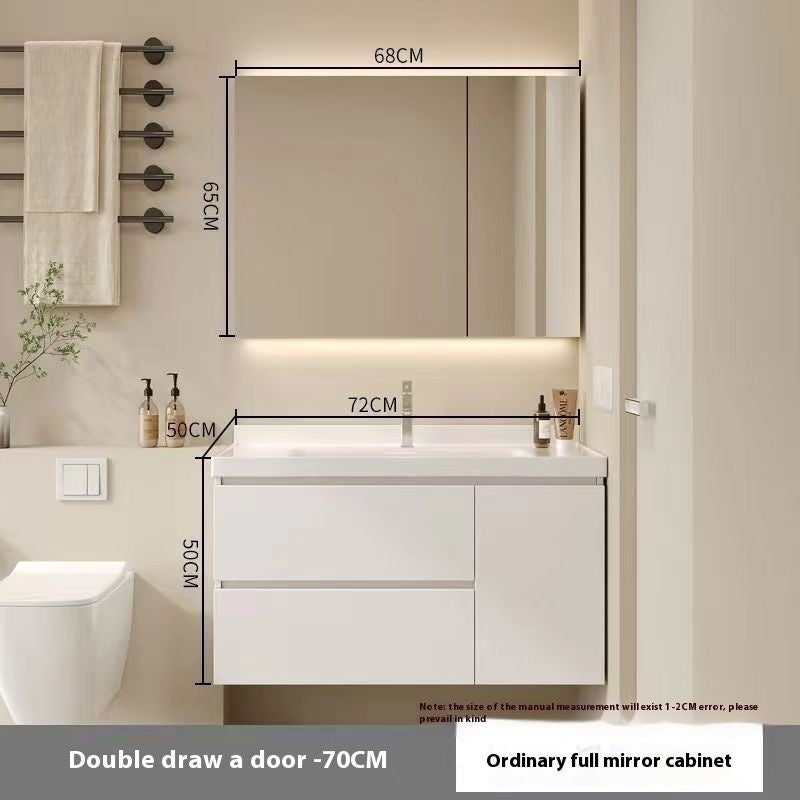 QW- Smart Mirror Real Wood Storage Cabinet in the Bathroom, Bathroom Sink Set
