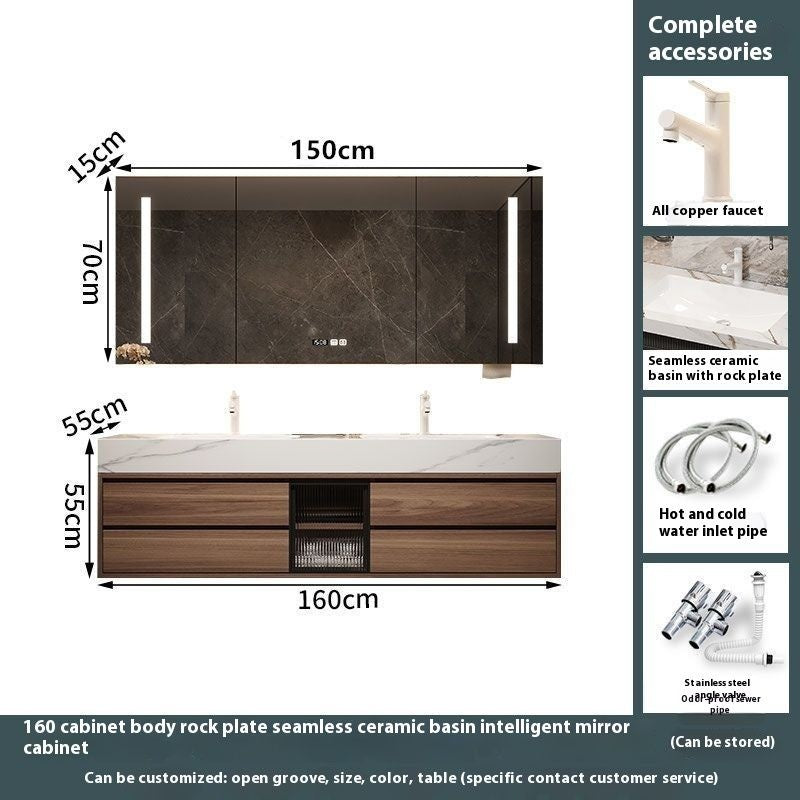 QW- Custom-madeBathroom CounterBathroom Storage CabinetSmart Mirror CabinetBathroom Basin