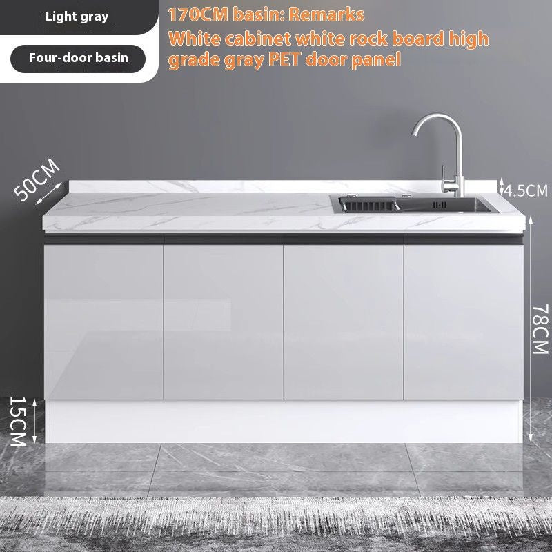 QW- Aluminum Alloy Kitchen Storage Cabinet with Free Sink