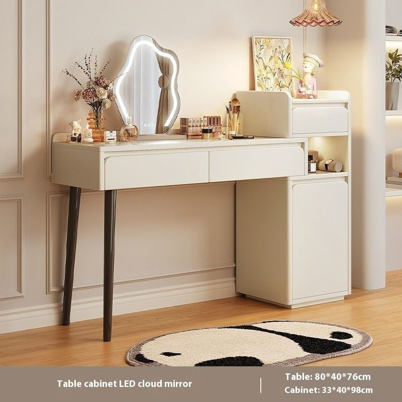 Bedroom Cream Wind Premium Makeup Cabinet Foldable Dressing Table