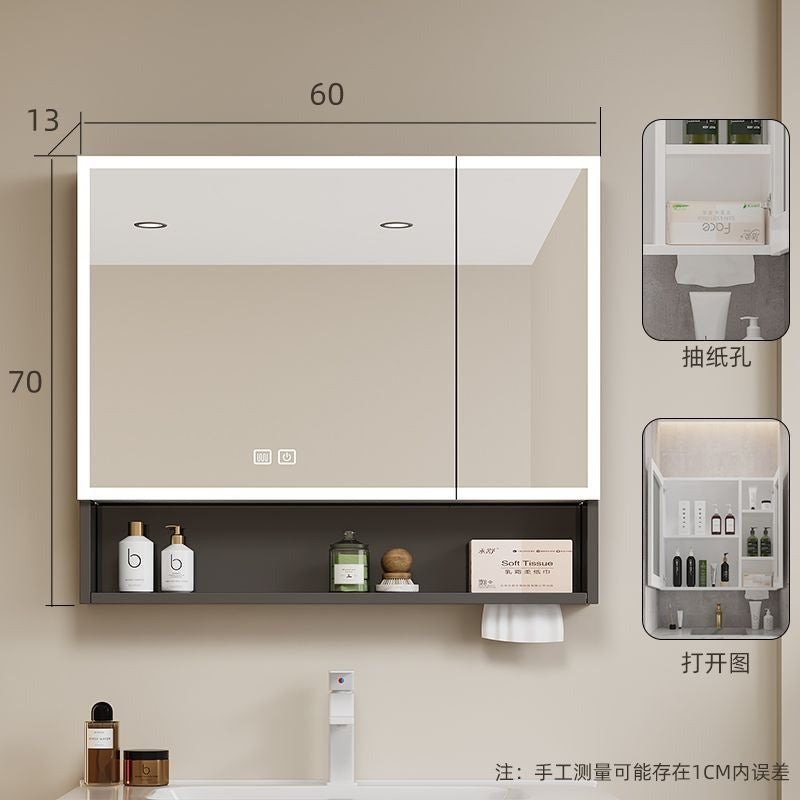Kabinet Bilik Mandi Aloi Aluminium QW- Cermin Pintar 