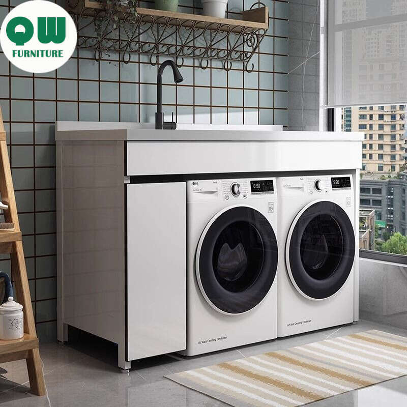 Set sinki bilik mandi aluminium QW- Kabinet simpanan bilik mandi 