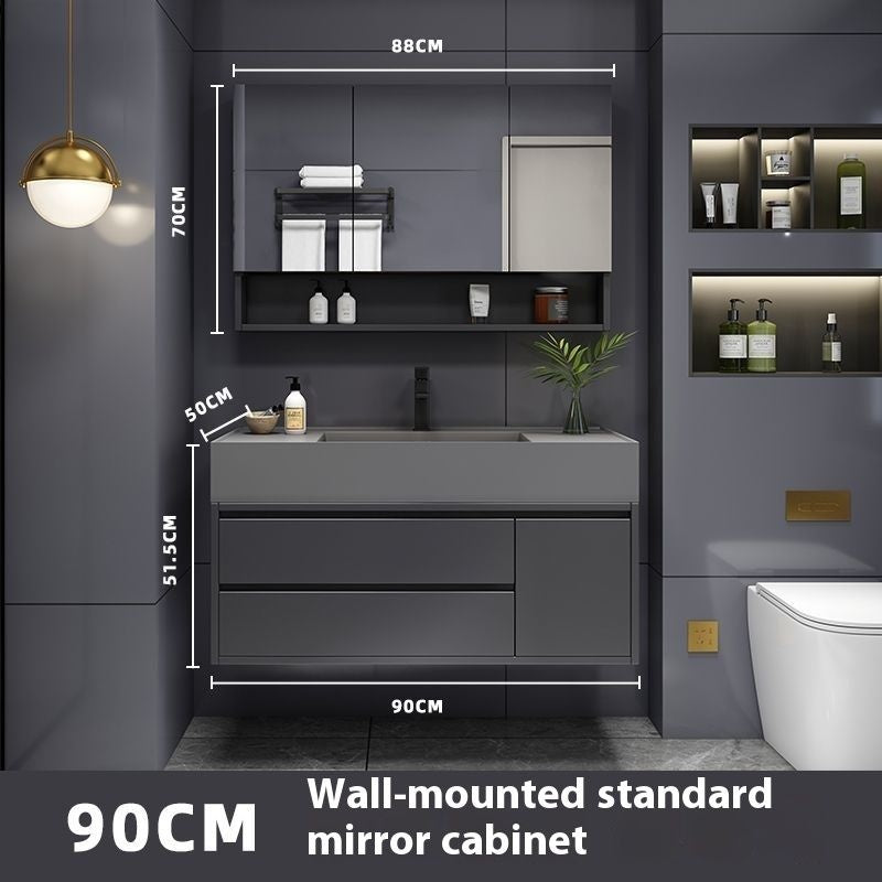 QW- Smart Mirror Real Wood Storage Bathroom Wash Cabinet