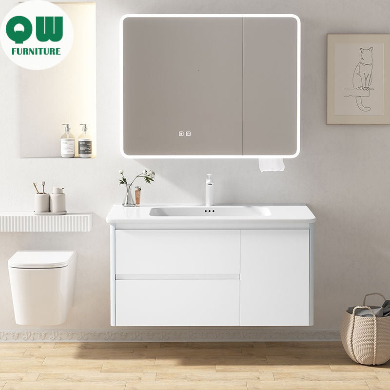Set Kabinet Pintar Logam Aluminium QW- dengan Singki Bilik Mandi 