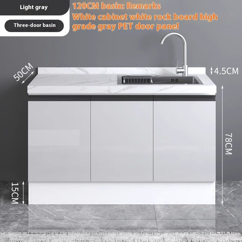 QW- Aluminum Alloy Kitchen Storage Cabinet with Free Sink