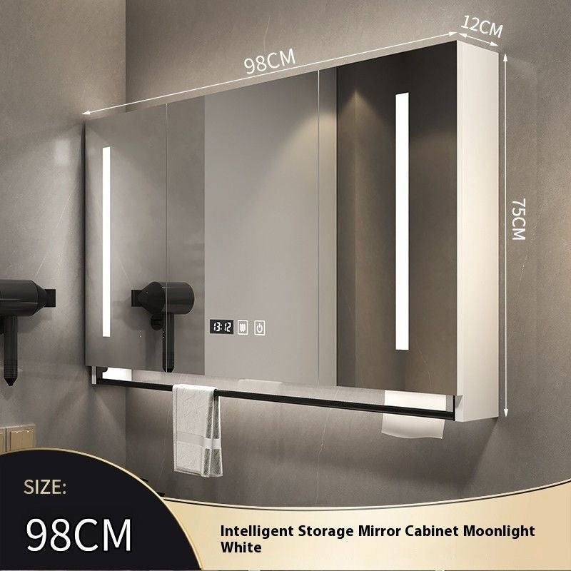 QW- Made of Real Wood Smart Mirror in the Bathroom Storage Cabinet