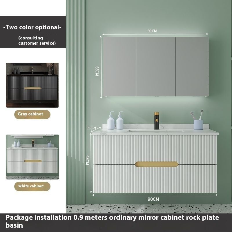 QW- Smart Bathroom, Mirror Bathroom Storage Cabinet, Basin Set