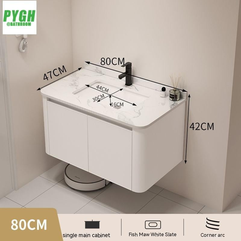 QW- Basin space aluminum integrated basin cabinet, bathroom mirror, storage cabinet