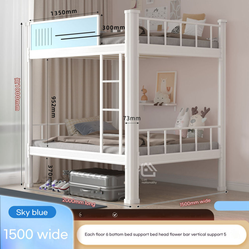 Upper bunk upper lower double beds, apartment shelves, high and low steel shelves