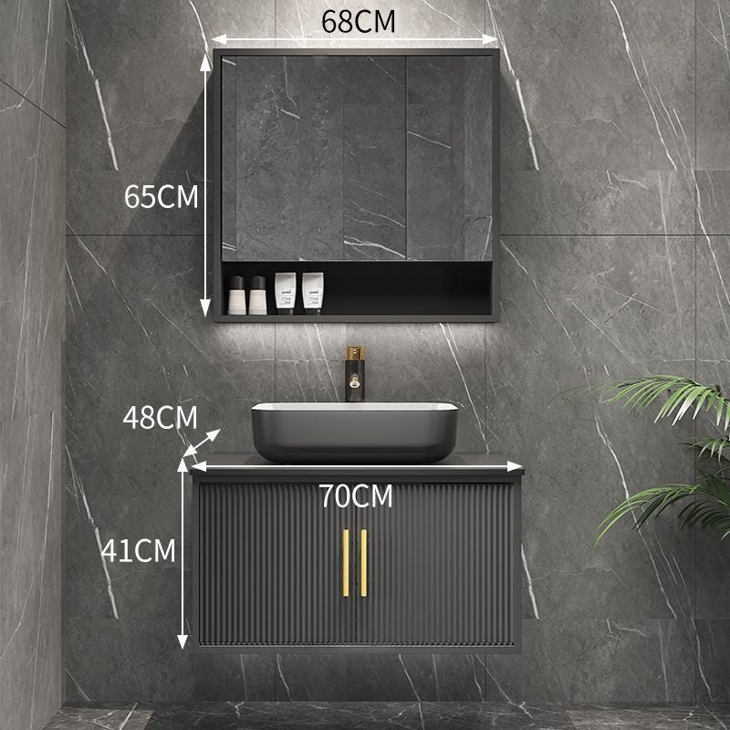 QW- Smart Bathroom, Mirror Bathroom Storage Cabinet, Basin Set