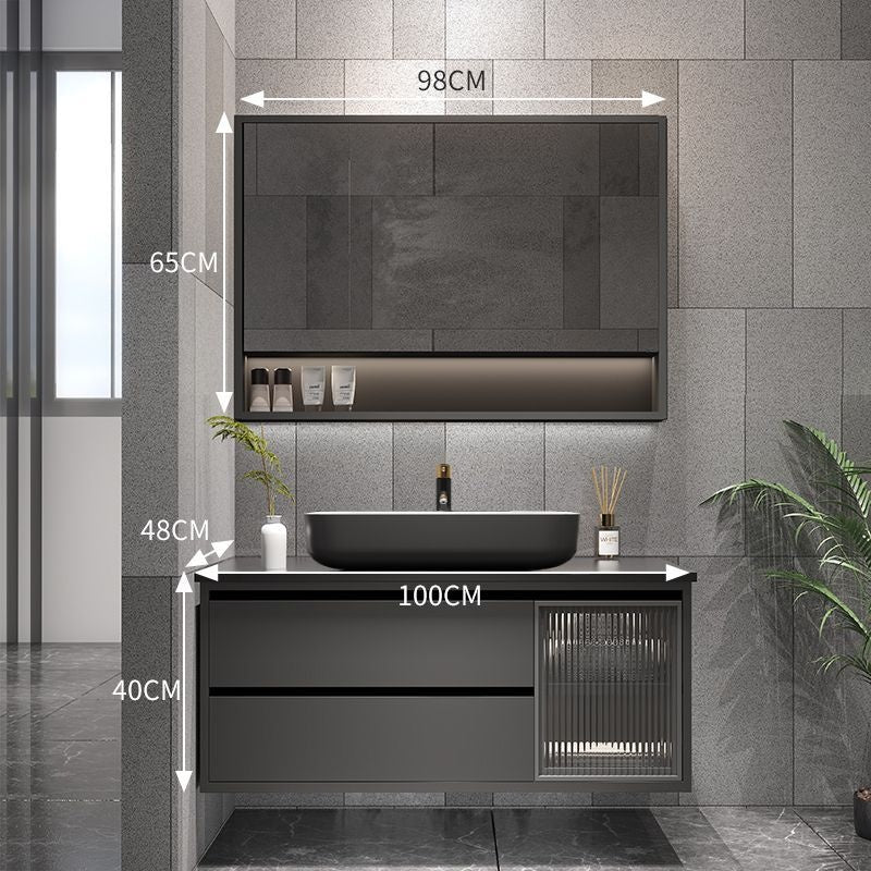 QW- Bathroom Set with Sink and Mirror, Smart Mirror Cabinet