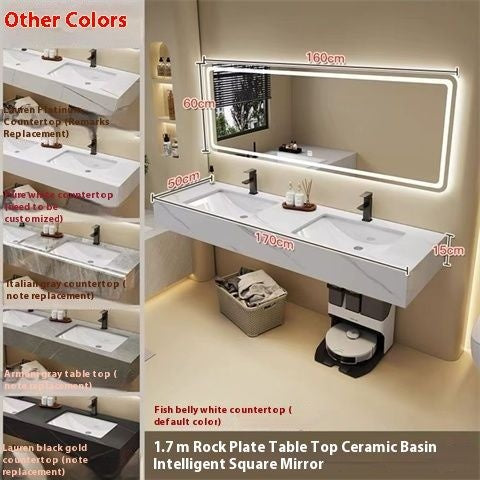 QW- Artificial Marble Sink Set, Smart Bathroom Mirror
