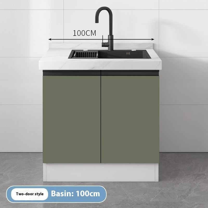 QW- Kabinet simpanan dapur, meja kerja dengan sinki