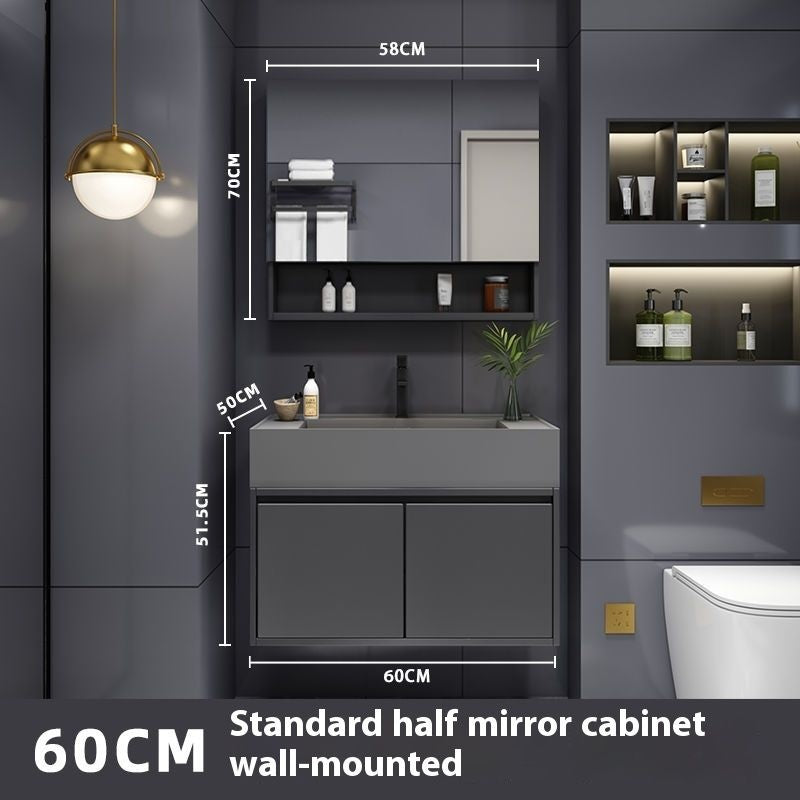 QW- Smart Mirror Real Wood Storage Bathroom Wash Cabinet