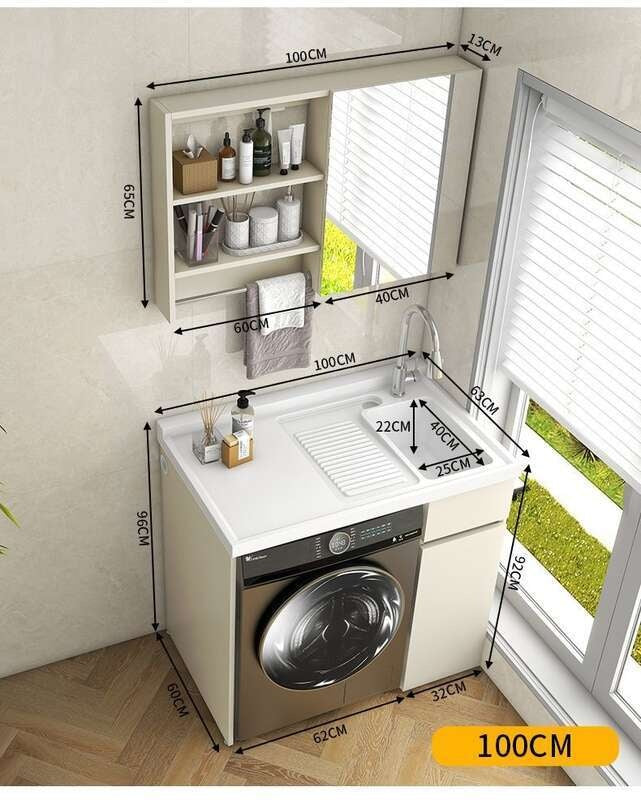 Set Singki Bilik Mandi Kabinet Penyimpanan QW- dengan Paip 